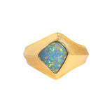 Boulder Opal & 18K Gold Ring