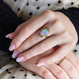 'Yours Truly' Dark Crystal Opal Ring