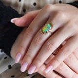 'Yours Truly' Dark Crystal Opal Ring
