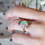 'Yours Truly' Dark Crystal Opal Ring