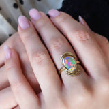 'Yours Truly' Dark Crystal Opal Ring
