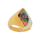 'Pharaoh's Treasure' Black Boulder Opal Ring