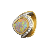 Classic & Classy Opal & Diamond Ring