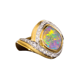 Classic & Classy Opal & Diamond Ring