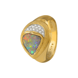 Regal Dark Crystal Opal Ring