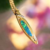 Boulder Opal, 18K Gold & Platinum Necklace