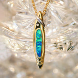 Boulder Opal, 18K Gold & Platinum Necklace