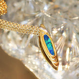 Boulder Opal, 18K Gold & Platinum Necklace