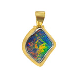 Rainbow Boulder Opal Pendant