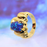 Black Opal Dragon Egg Ring