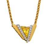 Bright Yellow Sapphire Necklace