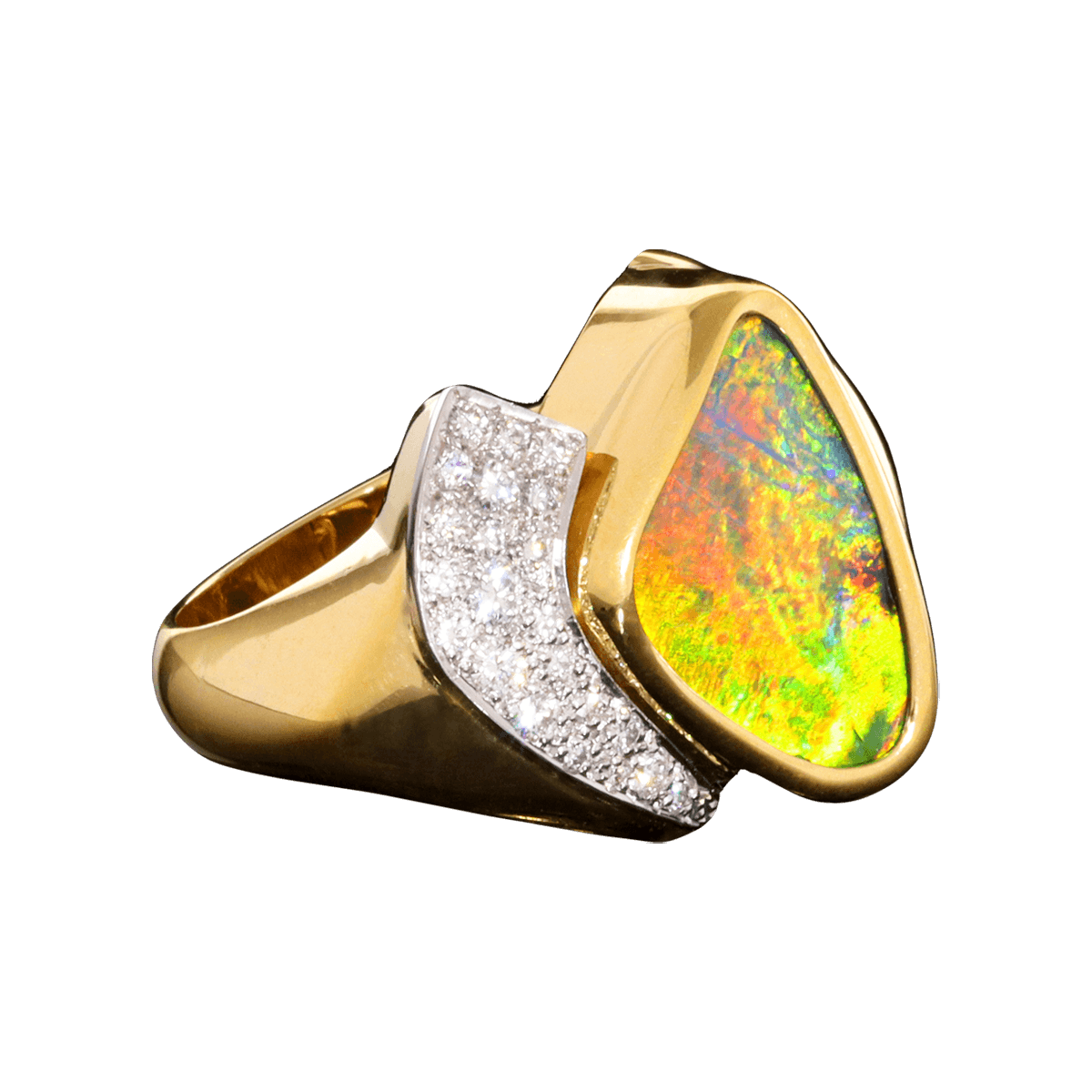 Sunset opal ring sales